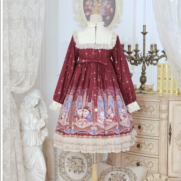 Sold - Honey Honey Cats Astrology Lolita OP Dress Set - Picture 4 of 17
